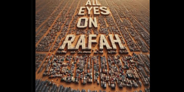 Many people are sharing this viral picture with "All eyes on Rafah" written on it to condemn Israel's attack. (Screengrab)