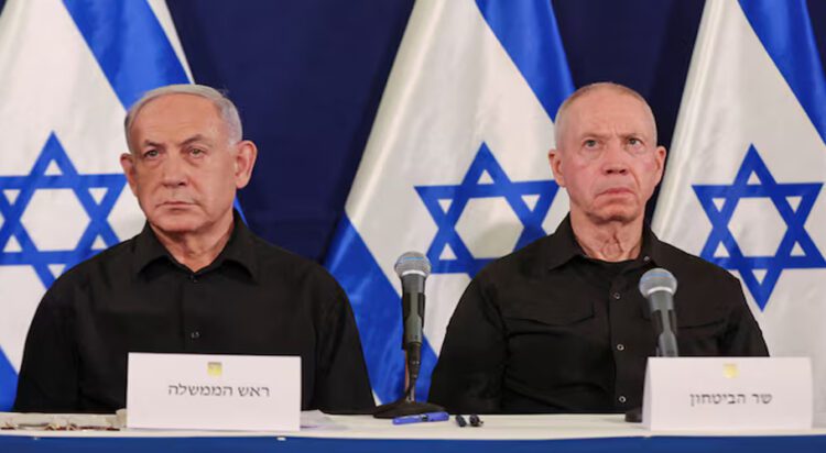 Israeli Prime Minister Netanyahu holds a press conference in Tel Aviv
Israeli prime minister Benjamin Netanyahu and defense minister Yoav Gallant during a press conference in the Kirya military base in Tel Aviv , Israel , 28 October 2023. ABIR SULTAN POOL/Pool via REUTERS/File Photo