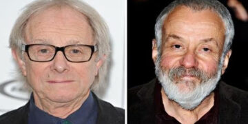 Septuagenarian British directors Ken Loach (left) and Mike Leigh. Photographs: PA