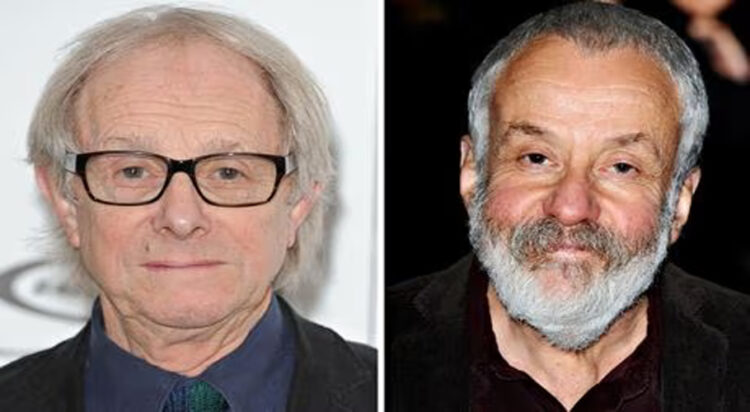 Septuagenarian British directors Ken Loach (left) and Mike Leigh. Photographs: PA