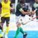 In this file photograph, taken on January 18, 2024, Pakistan Hockey Team Captain Ammad Butt plays a shot during a match against Malaysia in the Hockey Olympics Qualifier 2024 in Oman. (Photo courtesy: International Hockey Federation/File)