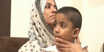 Three-year-old Sadia was recovered after 14 months. (Image: Aaj News)