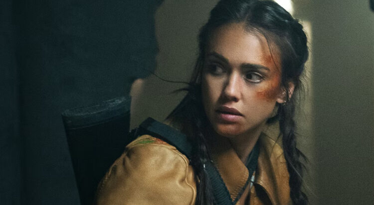 Jessica Alba in ‘Trigger Warning’ (Ursula Coyote/Netflix)