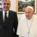 This photo taken and handout on June 3, 2024 by The Vatican Media shows Pope Francis during a meeting with Interior Minister of Pakistan, Naqvi Mohsin, in The Vatican. (AFP/VATICAN MEDIA)
