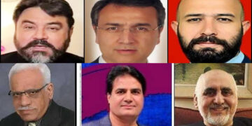 Adil Raja, Shaheen Sehbai, Moeed Pirzada, Sabir Shakir, Haider Mehdi, and Wajahat S Khan File Photo