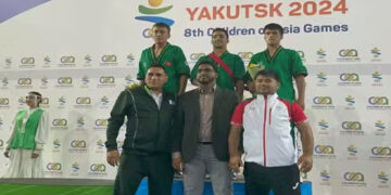 Hasan Ali Bhola secured a gold medal in the Children of Asia Games.