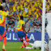 Jefferson Lerma heads Colombia in front. Photograph: Julia Nikhinson/AP