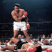 Muhammad Ali after first-round knockout of Sonny Liston in their second heavyweight title fight, in May 1965. Ali had taken the title from the heavily favored Liston 15 months before. (Neil Leifer / Sports Illustrated / Getty Images)