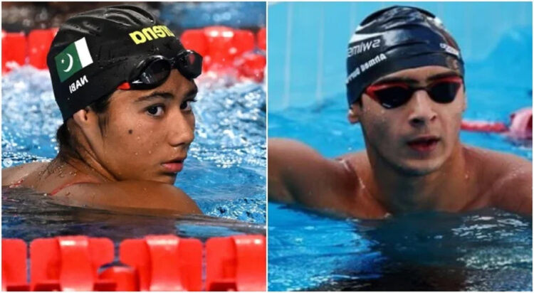 Pakistani swimmers Ahmed Durrani and Jehanara Nabi (Image: Instagram)