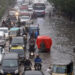 file photo of monsoon rain, urban flood in Karachi