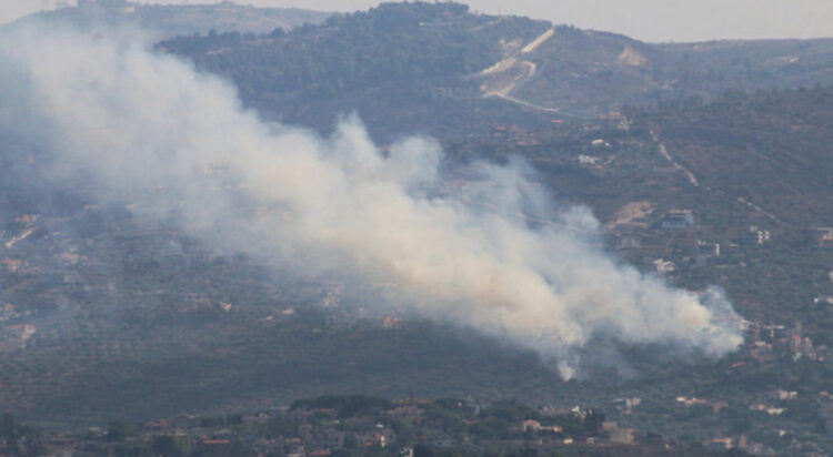 Smoke rises from Kfar Kila, amid cross-border hostilities between Hezbollah and Israeli forces, as pictured from Marjayoun, Lebanon, near the border with Israel, on August 3, 2024. (REUTERS)