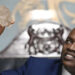 Botswana President Mokgweetsi Masisi holds a 2,492-carat diamond discovered in Botswana. (Monirul Bhuiyan/AFP/Getty Images)