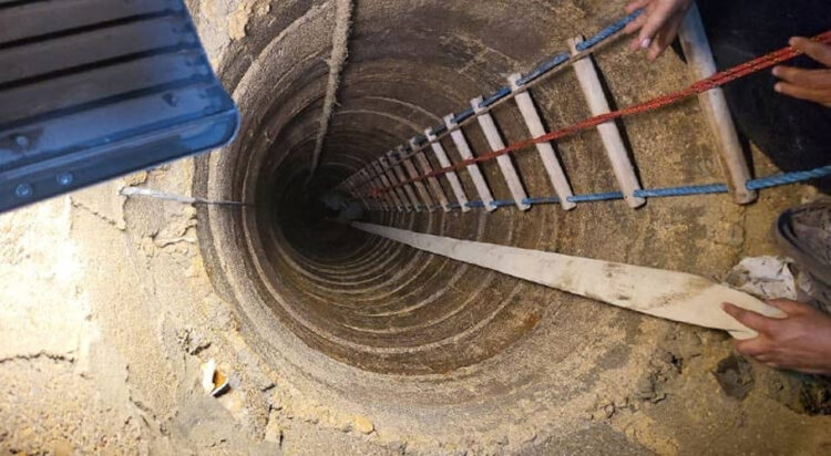 The 100-foot-deep well was dug by the apartment’s builders (Image: The News)