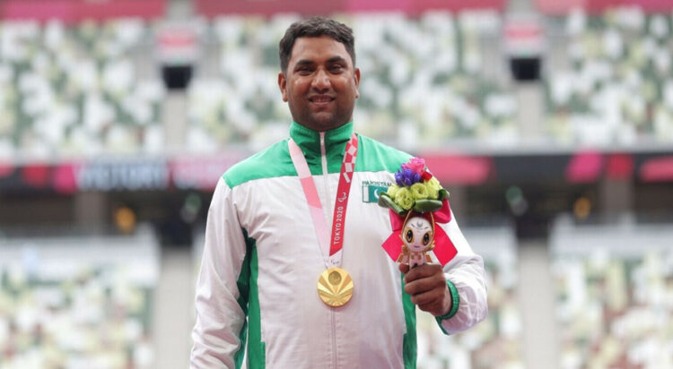 Haider Ali wins gold medal at the Tokyo 2020 Games in the Men’s Discus Throw F37. (File Photo)