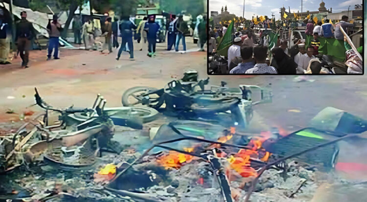 The clashes have primarily targeted Muslim communities, following objections from extremist Hindu groups to the display of Eid Milad-un-Nabi flags and banners in predominantly Muslim areas. (Image: Pakistan Today)