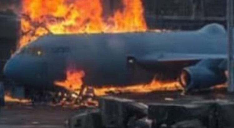 Hezbollah confirmed that Ramat David Airbase and the Amos base, a key logistical hub for Israeli military operations in the north, were hit with Fadi 1 and Fadi 2 missiles. (Screengrab: Times Of India YouTube video)