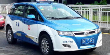 (An electric taxi in China's high-tech hub of Shenzhen. (Representational Image. Credit: Creative Commons)