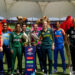 Captains of cricket teams slotted in "Group A" of ICC Women’s T20 World Cup 2024 pose for a picture in Dubai, UAE, on October 2, 2024. (@ICC/X)