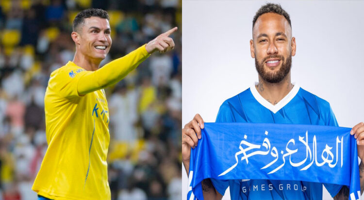 A combo of images shows Cristiano Ronaldo and Neymar in Saudi Pro League: (Image: File Photo)