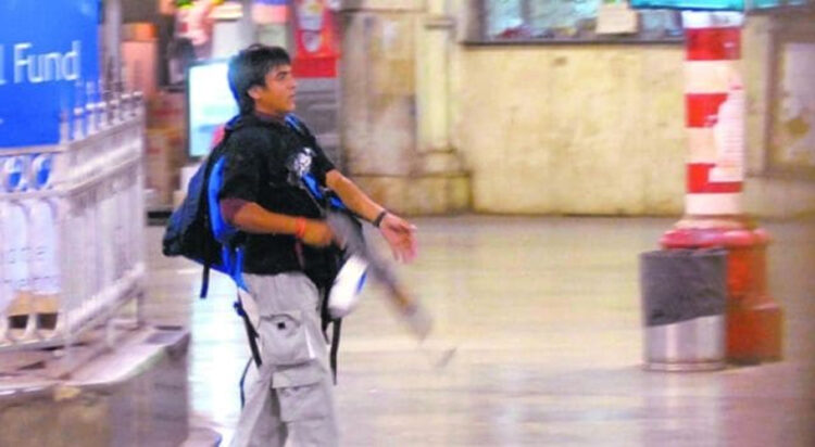 Ajmal Kasab during Mumbai terror attacks. (File photo)