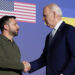 Joe Biden and Volodymyr Zelenskiy, Fasano, Italy, June 13, 2024. REUTERS/Kevin Lamarque