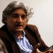 Matiullah Jan, a journalist and columnist, gestures during an interview with Reuters at his office in Islamabad, Pakistan March 13, 2019. (Reuters)