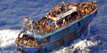 A undated handout photo provided by the Hellenic Coast Guard shows migrants onboard a boat during a rescue operation, before their boat capsized on the open sea, off Greece, June 14, 2023. Hellenic Coast Guard/Handout via REUTERS