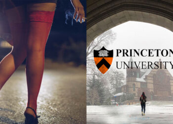 Combo of images shows an unknown sex workers (L), and Princeton University (R) (Image: Shutterstock.com/File)