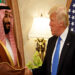 President Donald Trump shakes hands with Saudi Deputy Crown Prince and Defense Minister Mohammed bin Salman during a bilateral meeting, in Riyadh, May 20, 2017. AP Photo/Evan Vucci, File