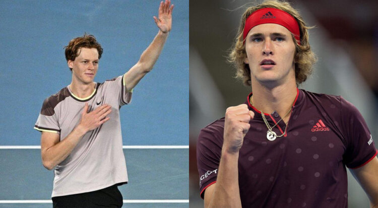 This combo of undated images shows Sinner (L) and Alexander Zverev (R) (Credit: Getty Images/ Sky Sports)