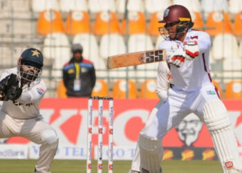 Tevin Imlach and the lower order dug in for West Indies•Pakistan Cricket Board