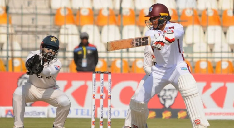 Tevin Imlach and the lower order dug in for West Indies•Pakistan Cricket Board