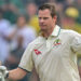 Australia’s captain Steve Smith celebrates after scoring a century against Sri Lanka. | Photo Credit: AFP