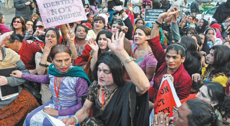 In this file photo, transgender and social activists protest the discriminatory attitudes of government and civic authorities. PHOTO COURTESY: GENDER INTERACTIVE ALLIANCE