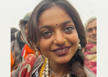 Dubbed as Mona Lisa of Mahakumbh, a garland seller has captured attention of Indian social media. (Image: Instagram)