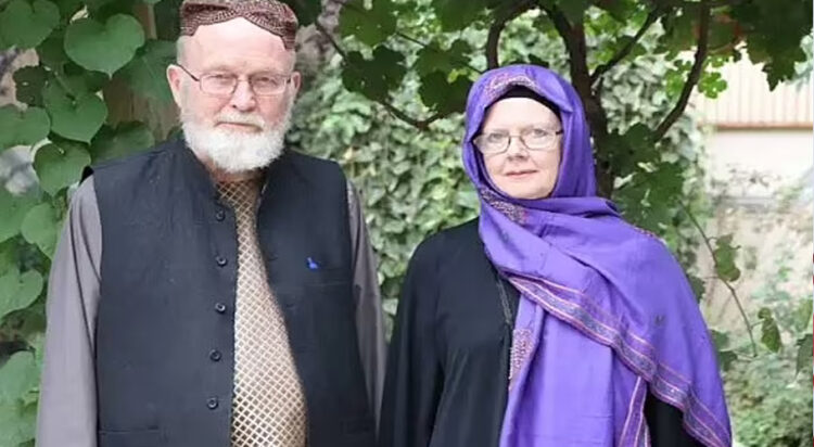 Peter, 79, and Barbie Reynolds, 75, were arrested by the Taliban on February 1 after they returned to their home in the Bamiyan province in Afghanistan (Image: Daily Mail)