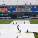 Cricket - ICC Men's Champions Trophy - Group B - Australia v South Africa - Rawalpindi Cricket Stadium, Rawalpindi, Pakistan - February 25, 2025 Groundstaff pull rain covers on the pitch before the match REUTERS/Akhtar Soomro