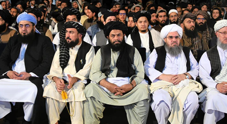 File/ Senior Taliban officials at a meeting in Kabul in 2022 (Takashi Ishihara)