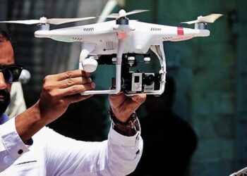 Man holds a drone camera in this undated photo. — AFP