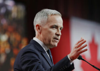 Former Bank of Canada and Bank of England governor Mark Carney speaks after he won the race to become leader of Canada's ruling Liberal Party and will succeed Justin Trudeau as Prime Minister, in Ottawa, Ontario, Canada, March 9, 2025. REUTERS/Amber Bracken/Pool TPX IMAGES OF THE DAY