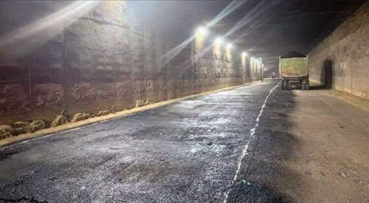 A view of the Nazimabad Underpass with lights on (Image; 24 News)