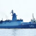 In this official handout photo provided by the Pakistan Navy on March 16, 2025, the Russian Navy frigate RFS REZKIY is seen docking at Karachi port in Karachi, Pakistan. (Image credit: Pakistan Navy via APP)