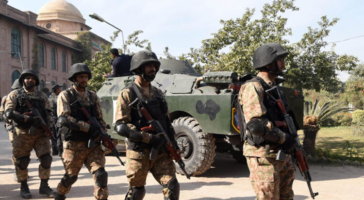 Pakistani soldiers on patrol after an attack by Taliban militants in Peshawar on December 1, 2017. (FILE/AFP)
