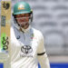 Australian cricketer Usman Khawaja showed his support for Palestinians by wearing a black armband during the first Test match between Australia and Pakistan in Perth.
 Image: AAP / Richard Wainwright
