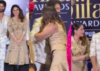 Kareena Kapoor hugs Shahid Kapoor on IIFA 2025 stage. File photo