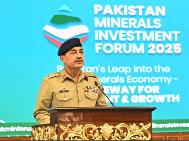 COAS addressing Pakistan Minerals Investment Forum. Screen grab