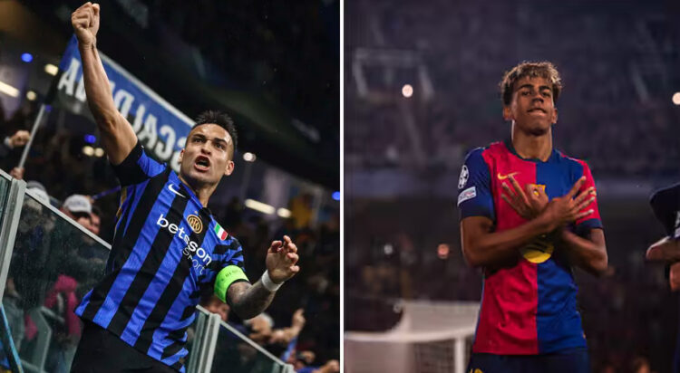 Lautaro Martínez and Lamine Yamal
(Source : @X/FCBarcelona (L); Photo by Giuseppe Cottini/Getty Images)