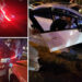 Marriyum Aurangzeb met an accident in Lahore. Pictures online