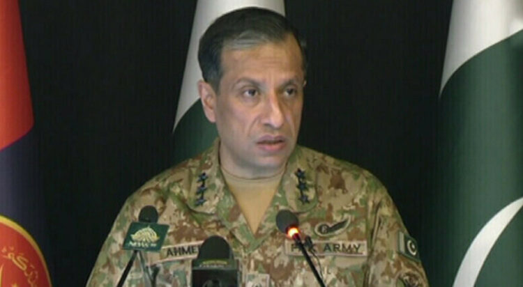 DG ISPR addressing presser in Rawalpindi: Photo Dawn News