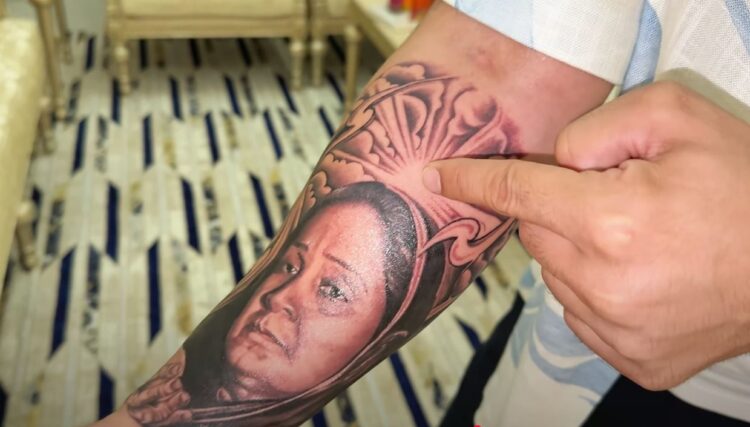 Rajab Butt tatoo: Screen grab